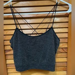 Hollister sparkly bralette top in size large